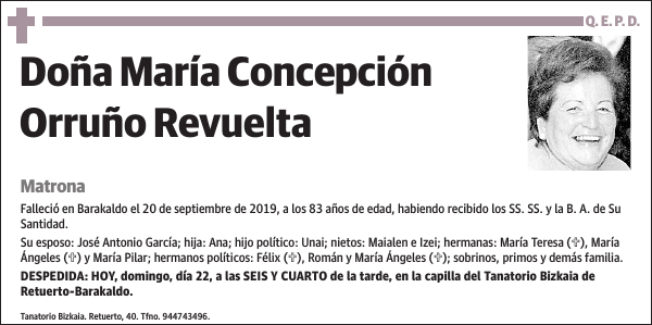 María Concepción Orruño Revuelta