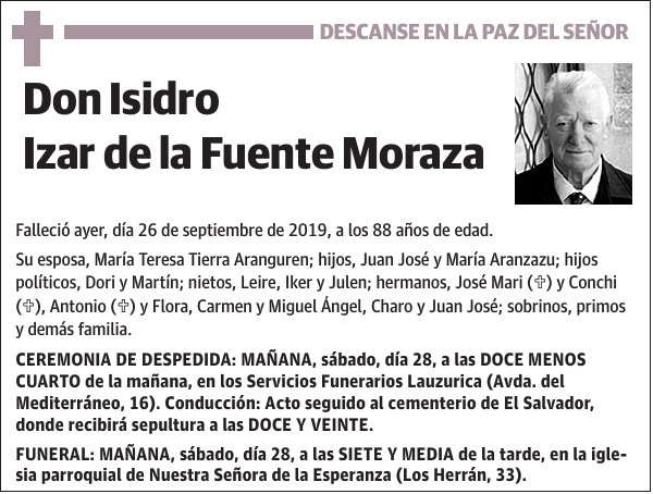 Isidro Izar de la Fuente Moraza