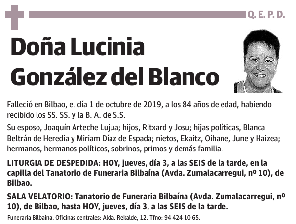 Lucinia González del Blanco