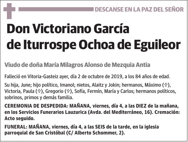 Victoriano García de Iturrospe Ochoa de Eguileor