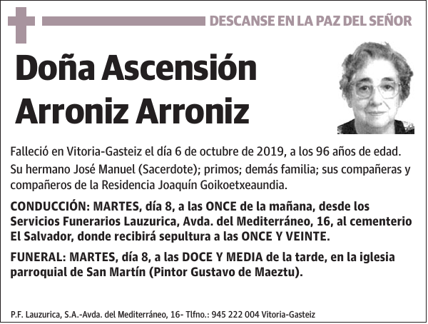 Ascensión Arroniz Arroniz