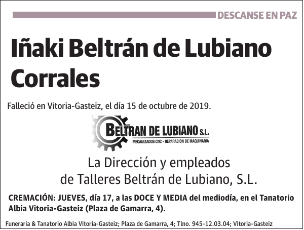 Iñaki Beltrán de Lubiano Corrales