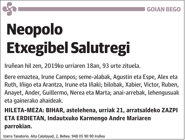 Neopolo Etxegibel Salutregi