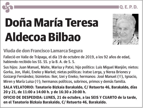 María Teresa Aldecoa Bilbao