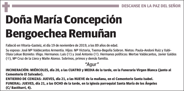 María Concepción Bengoechea Remuñan