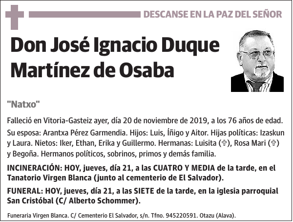 José Ignacio Duque Martínez de Osaba