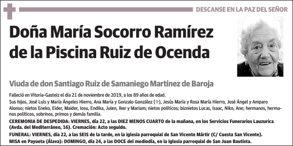María Socorro Ramírez de la Piscina Ruiz de Ocenda