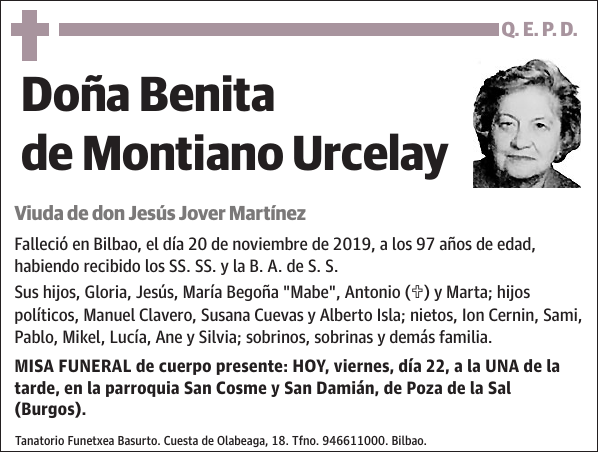 Benita de Montiano Urcelay