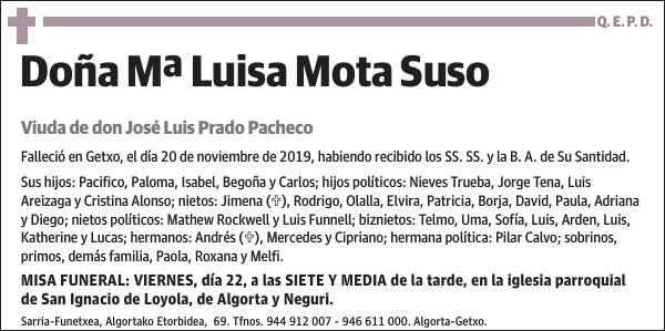 Mª Luisa Mota Suso