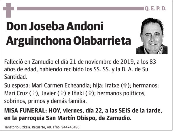 Joseba Andoni Arguinchona Olabarrieta