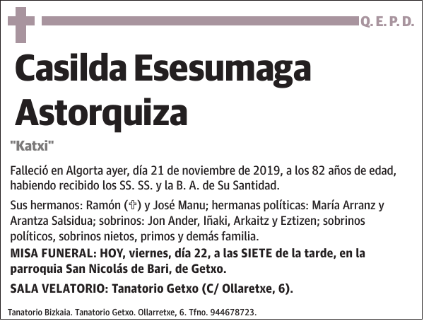 Casilda Esesumaga Astorquiza
