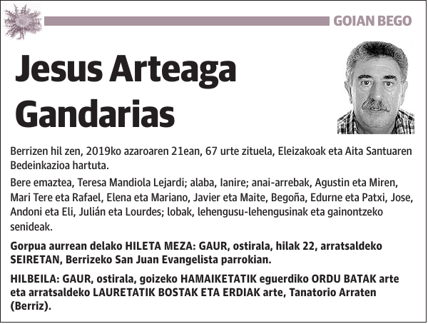 Jesus Arteaga Gandarias Berrizen