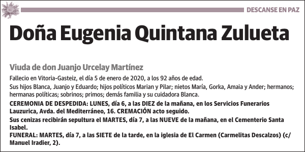 Eugenia Quintana Zulueta