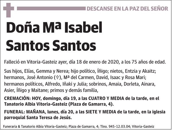 Mª Isabel Santos Santos