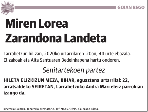 Miren Lorea Zarandona Landeta