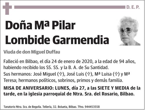 Mª Pilar Lombide Garmendia