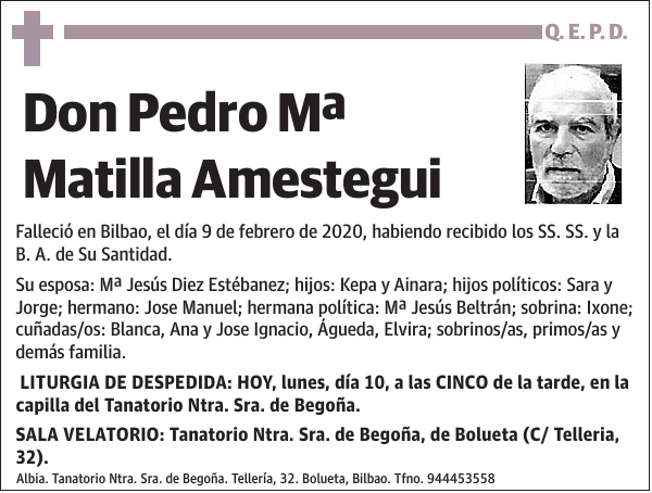 Pedro Mª Matilla Amestegui