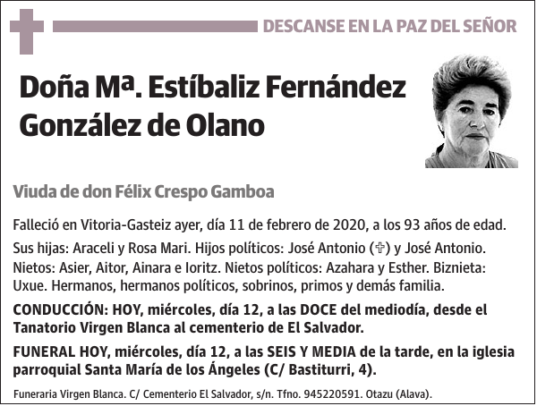 Mª. Estíbaliz Fernández González de Olano
