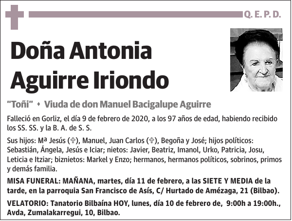 Antonia Aguirre Iriondo