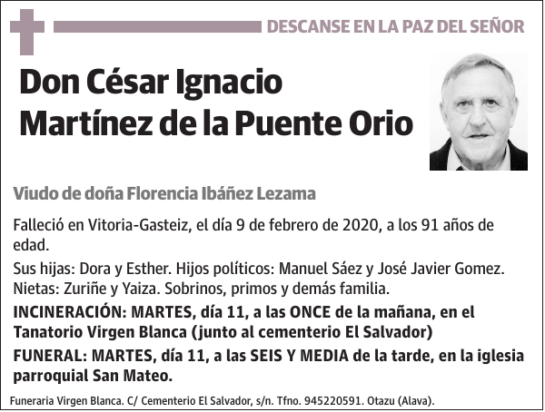 César Ignacio Martínez de la Puente Orio