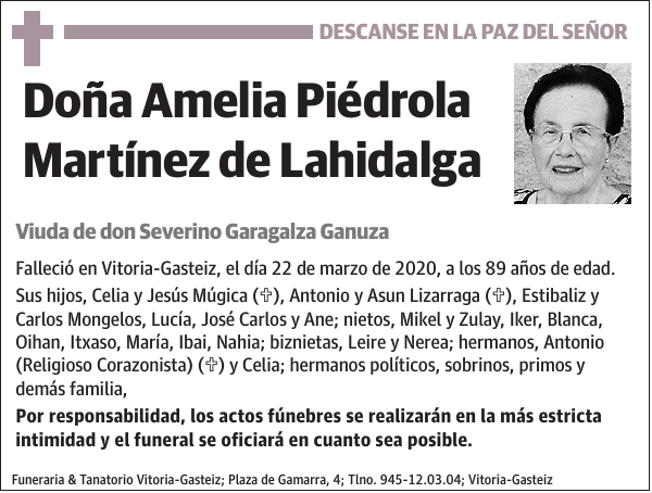 Amelia Piédrola Martínez de Lahidalga
