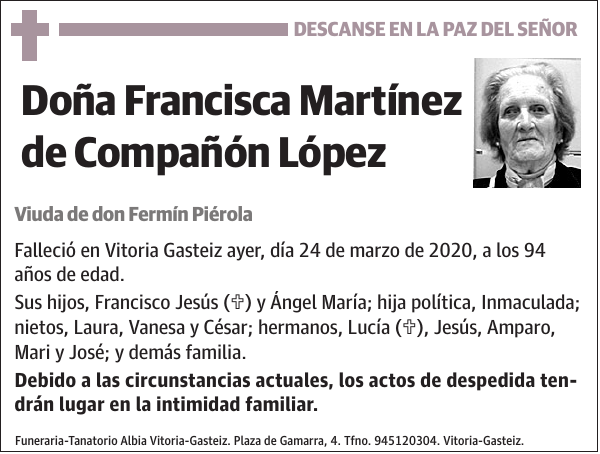 Francisca Martínez de Compañón López