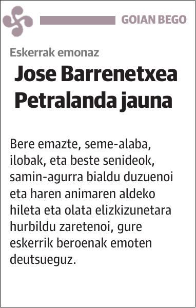 Jose Barrenetxea Petralanda