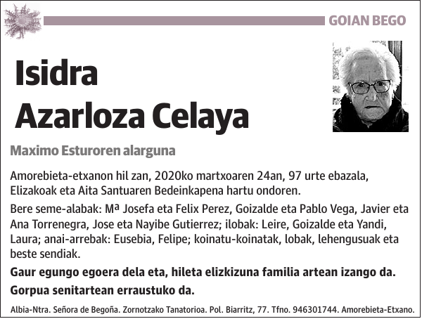 Isidra Azarloza Celaya