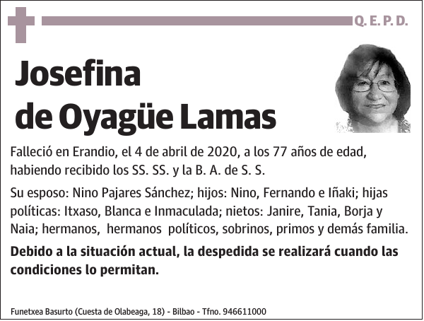 Josefina de Oyagüe Lamas