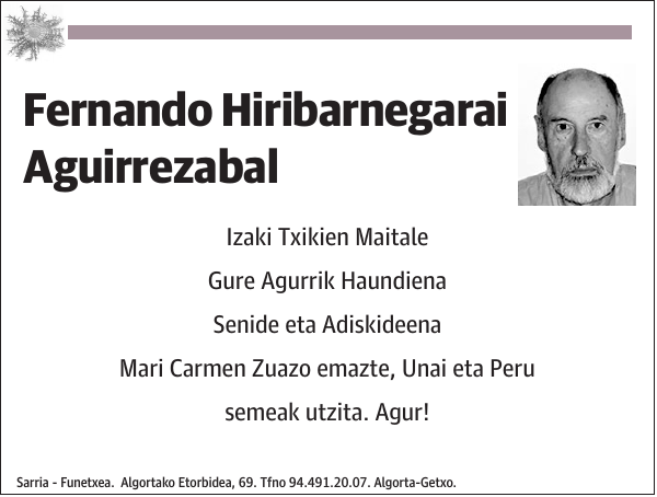 Fernando Hiribarnegarai Aguirrezabal