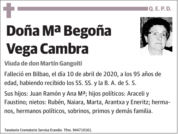Mª Begoña Vega Cambra