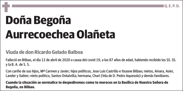 Begoña Aurrecoechea Olañeta
