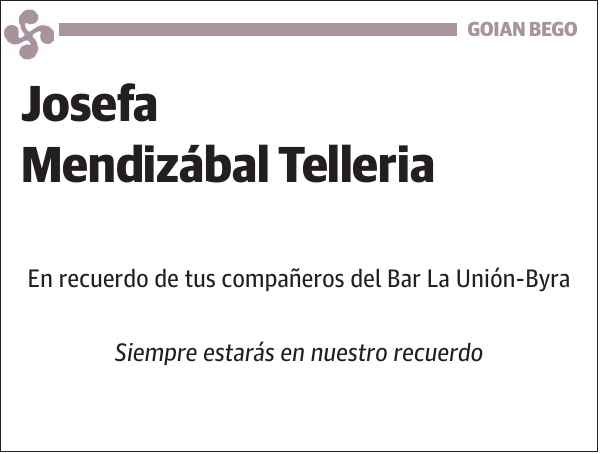 Josefa Mendizábal Telleria