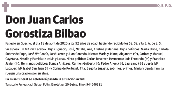 Juan Carlos Gorostiza Bilbao