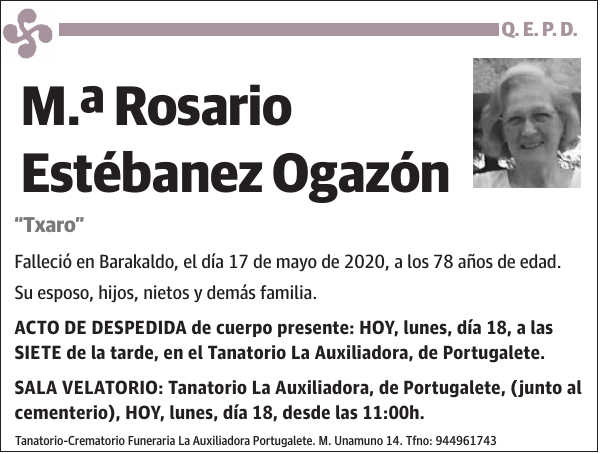M.ª Rosario Estébanez Ogazón