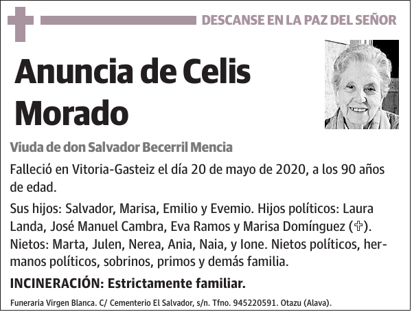 Anuncia de Celis Morado