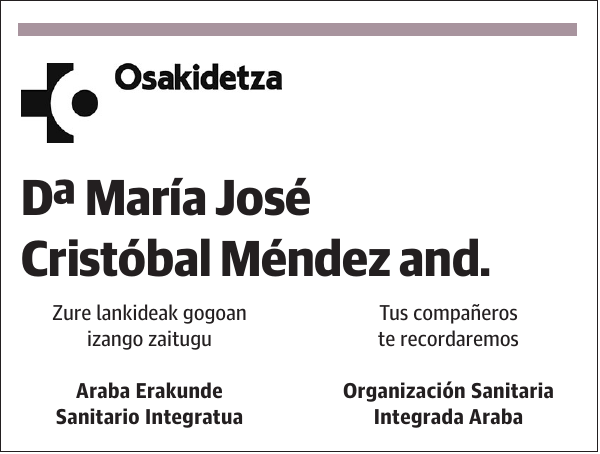 María José Cristóbal Méndez