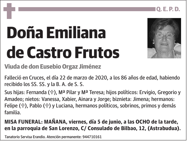 Emiliana de Castro Frutos