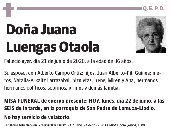 Juana Luengas Otaola
