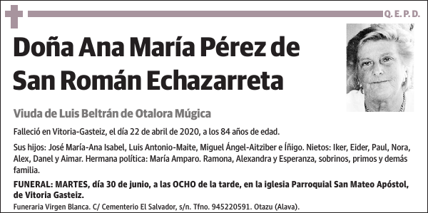 Ana María Pérez de San Román Echazarreta