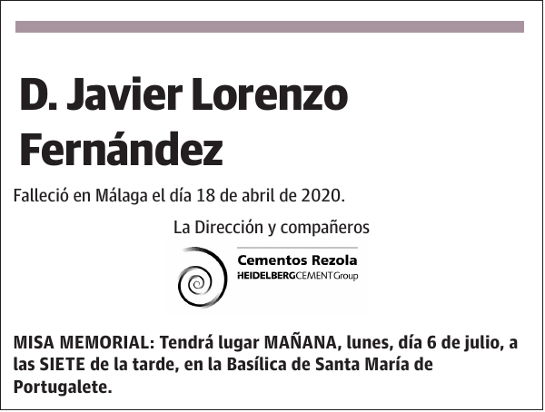 D. Javier Lorenzo Fernández