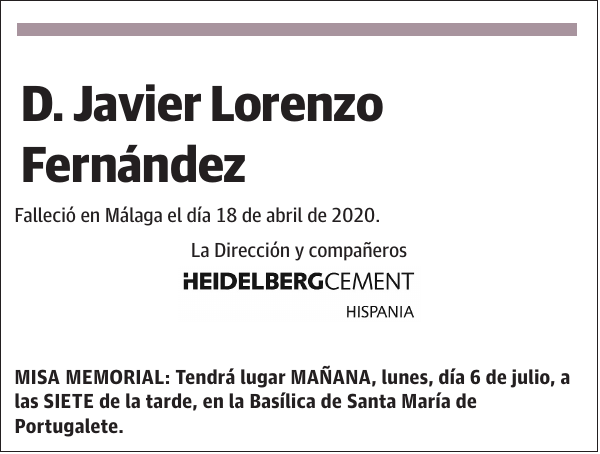 D. Javier Lorenzo Fernández