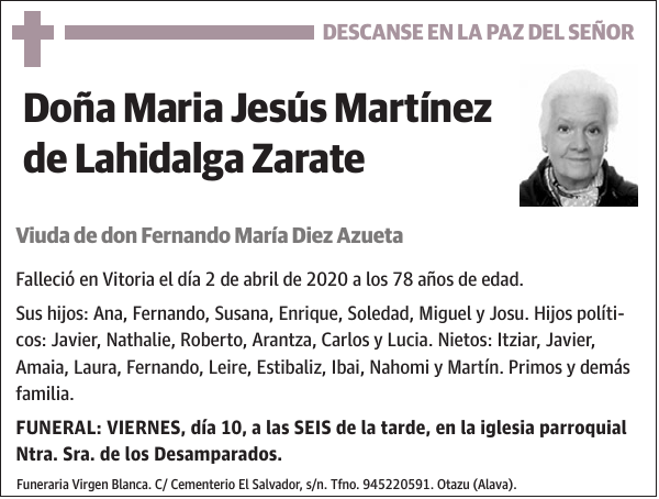 Maria Jesús Martínez de Lahidalga Zarate