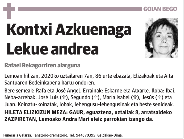 Kontxi Azkuenaga Lekue