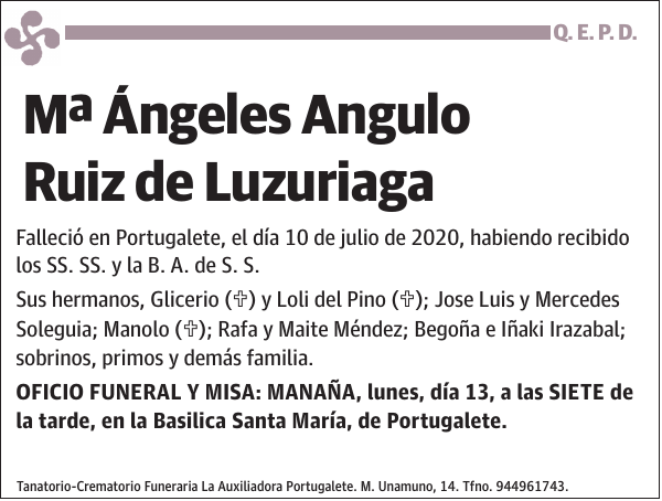 Mª Ángeles Angulo Ruiz de Luzuriaga