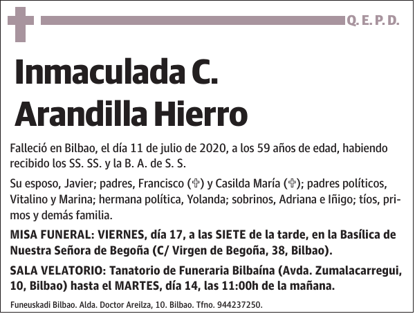 Inmaculada C. Arandilla Hierro