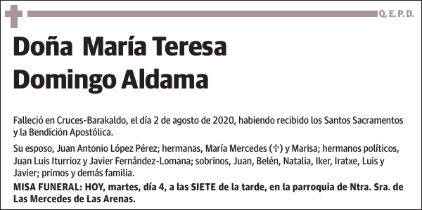 María Teresa Domingo Aldama