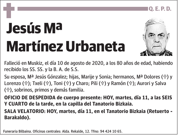 Jesús Mª Martínez Urbaneta