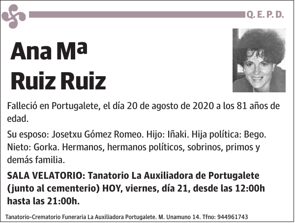 Ana Mª Ruiz Ruiz
