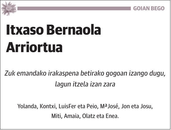 Itxaso Bernaola Arriortua